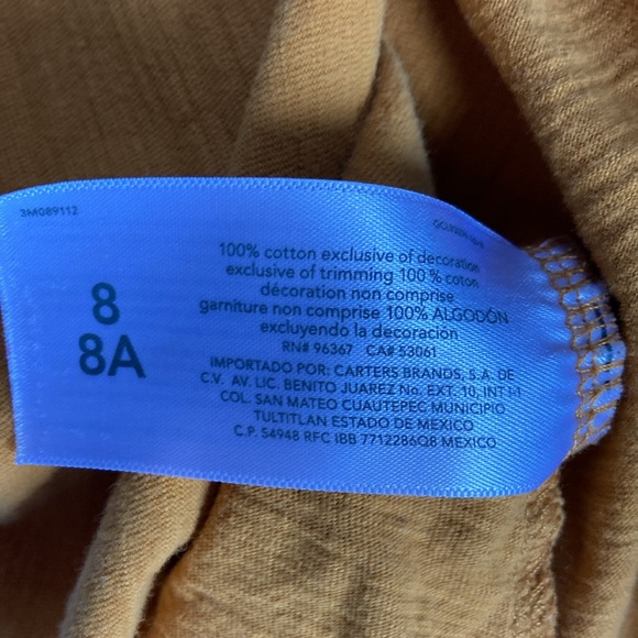 Carters size 8 better together Mostar yellow high low hoodie long sleeved tee - Picture 4 of 4